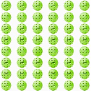 Navona 48 Pack Premium 40-Holes Outdoor Pickleball Balls, Meet USAPA Official Requirement, Perfectly Balanced, High Bounce True Flight, Durable Outdoor Pickleball Set(Pickleballs-G-48 pack)
