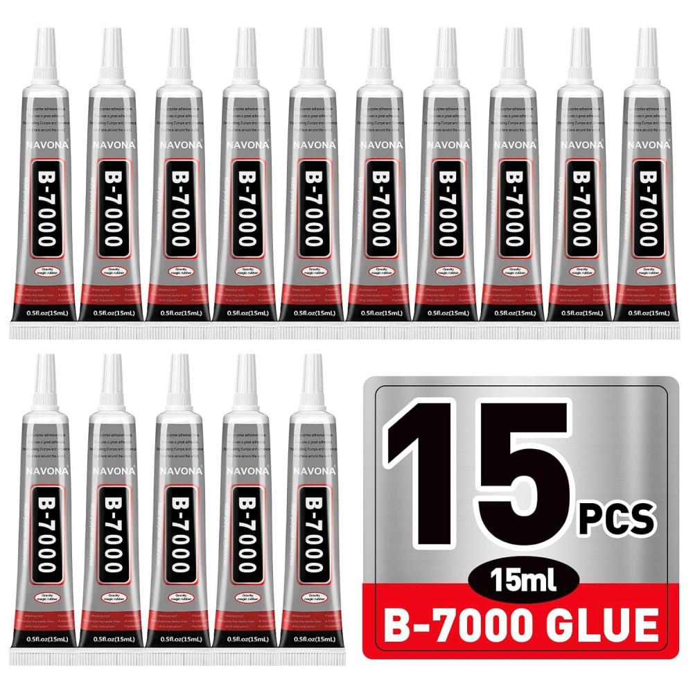 image:image15 PCS 15ml B7000 Glue Clear with Precision Tip Bedazzling Glue Super Glues Rhinestone Glue for Nail Craft Glues Jewelry Making Nail Art DIY Makeup Shoes15