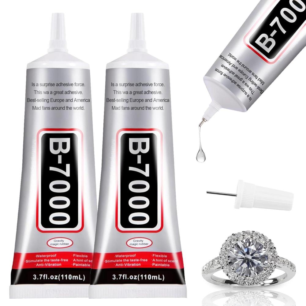 image:image2 PCS 110ml B7000 Glue Clear with Precision Tip Bedazzling Glue Rhinestone Glues Craft Glues Jewelry Making Nail Art DIY Makeup Shoes