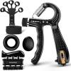 image:image5 PCS Grip Strength Trainer Kit Hand Gripper Strengthener Forearm Strengthener Finger Strengthener Finger Exerciser Stress Relief Ball Forearm Workout Ring for Muscle Building and Injury Recover