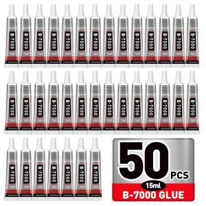 15 PCS 15ml B7000 Glue Clear with Precision Tip, Bedazzling Glue, Super Glues, Rhinestone Glue for Nail, Craft Glues, Jewelry Making, Nail Art, DIY, Makeup, Shoes(50)